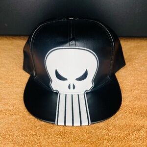Marvel’s The Punisher Faux Leather SnapBack EUC!